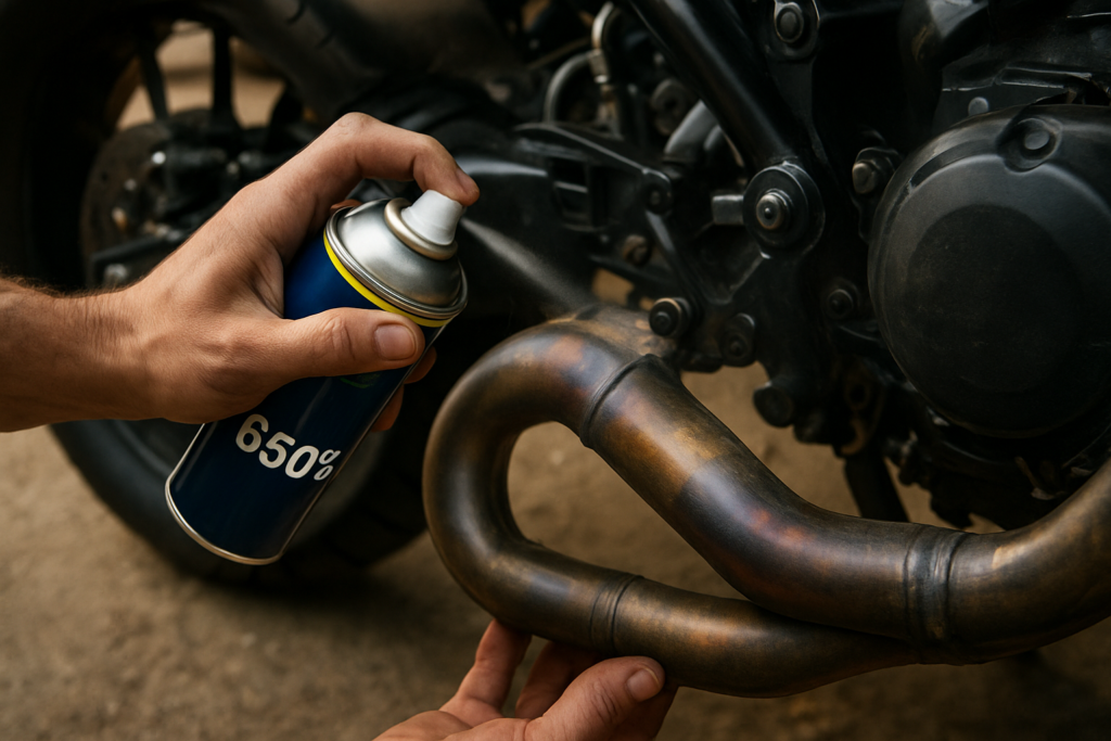 Peinture pour échappement moto : Choix, application et avis sur les meilleures produits HT (650°C à 1200°C)